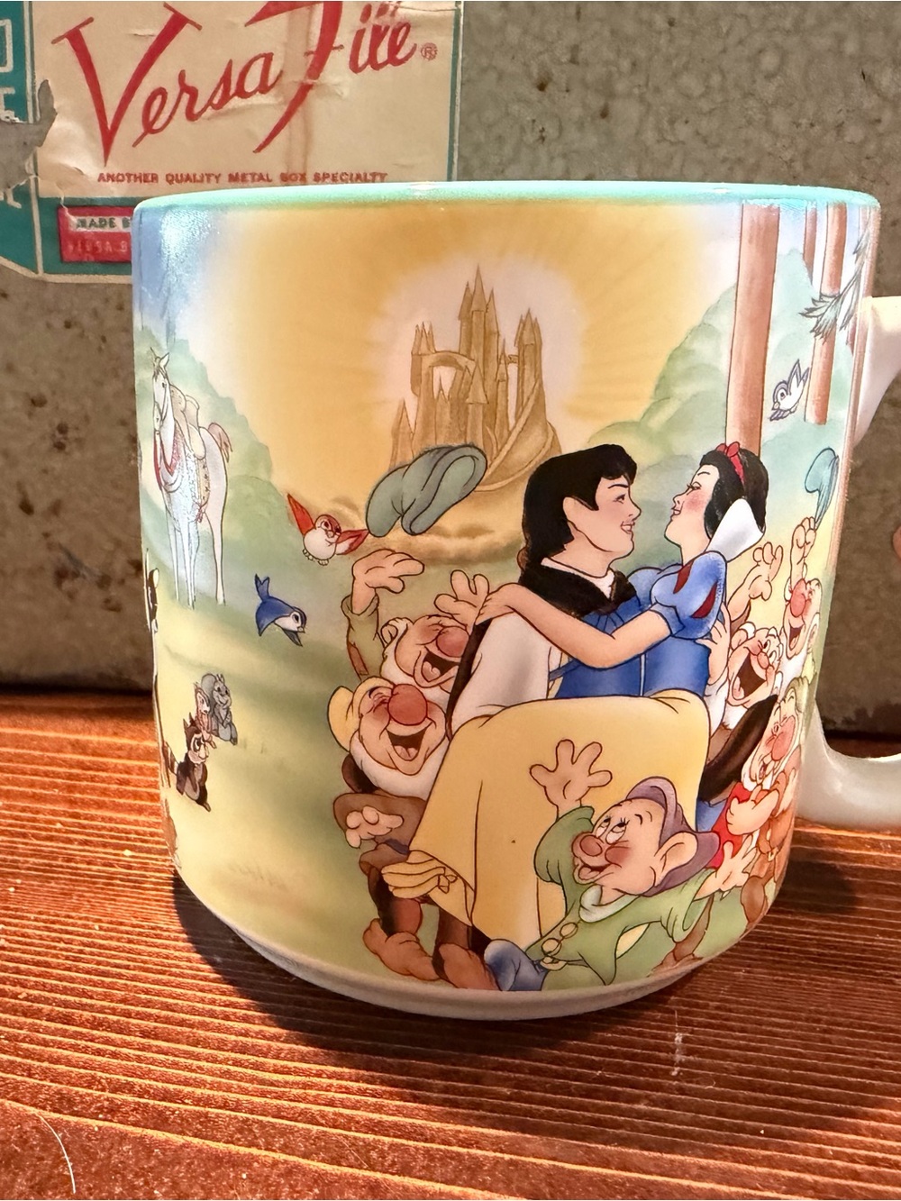 Disney Snow White Storybook Ceramic Mug - Blue, Yellow, Green